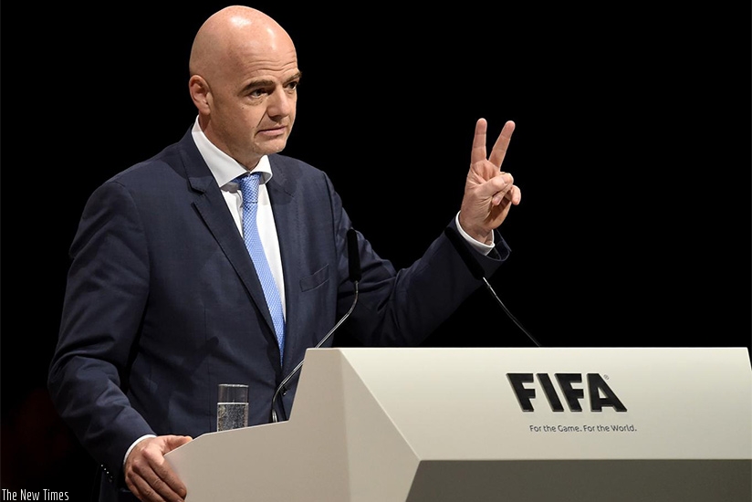 Fifa boss Infantino is in Rwanda for a two-day official visit. The Former Uefa Secretary General arrived on Saturday and leaves on Sunday. (Net photo)