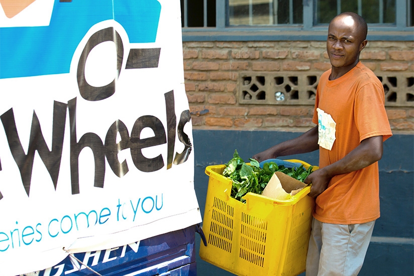 A worker at Grocewheels, a company that deals in grocery shopping online. (File)