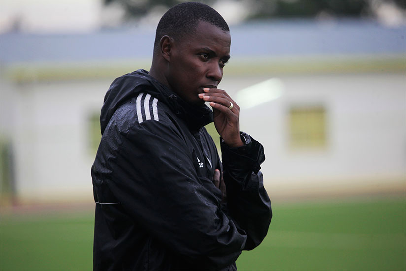APR FC head coach Jimmy Mulisa was left dissappointed after his team dropped further points in the race for the league title. / Sam Ngendahimana