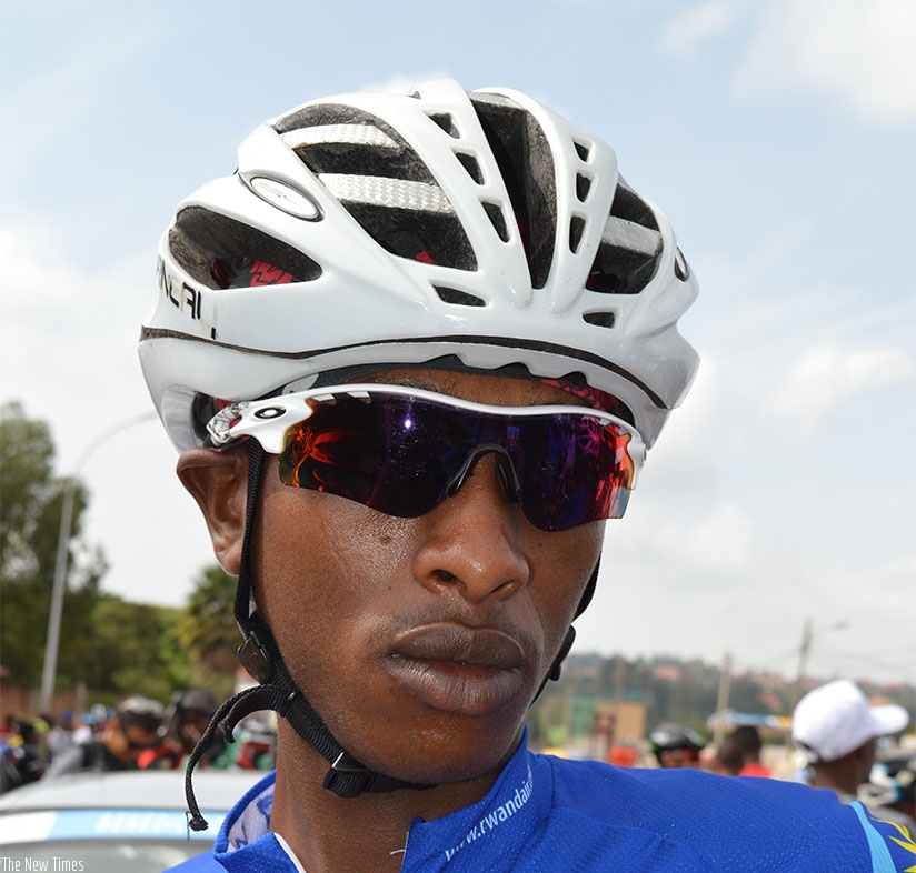 Eric Nduwayo, one of four debutants,  was Team Rwandau2019s lowest finisher in 54th place. Sam Ngendahimana.