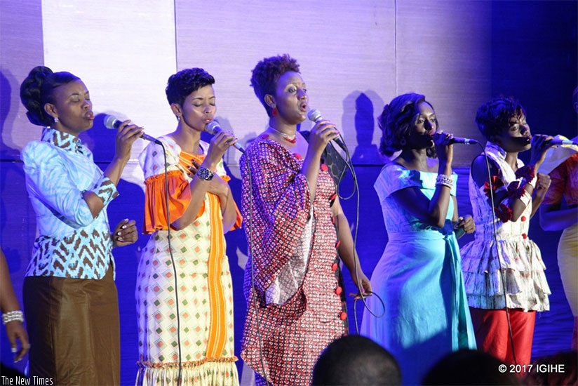 The All In One Gospel Ladies take to the stage in front of a huge crowd on Sunday evening.
