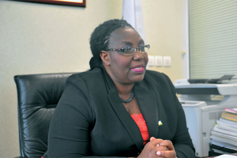 Seraphine Mukantabana, Minister at MIDMAR talks about cessation clause. / Michel Nkurunziza