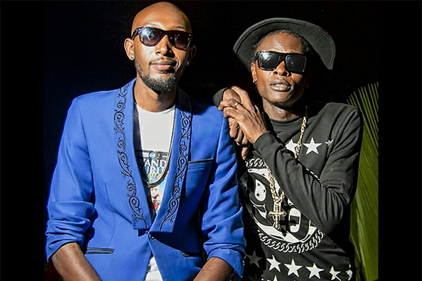The Agatako stars Rwandan artiste DJ Pius (L) and Ugandau2019s Jose Chameleone. Net.