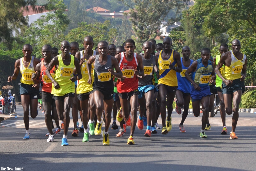 Runners during a past edition. Rwandan athletes have never won the race, which has been dominated by Kenyans in both the men and women categories. File.