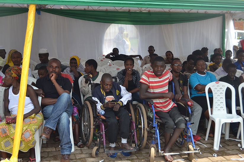Some of patients during the celebration of World Day of the Sick. Jean d'Amour Mbonyinshuti 
