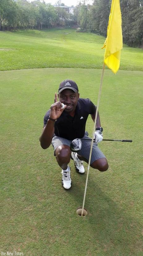Kigali Golf Club vice president Anthony Olwit, seen here during a previous event, won the 2017 president's cup tournament on Saturday. Courtesy.