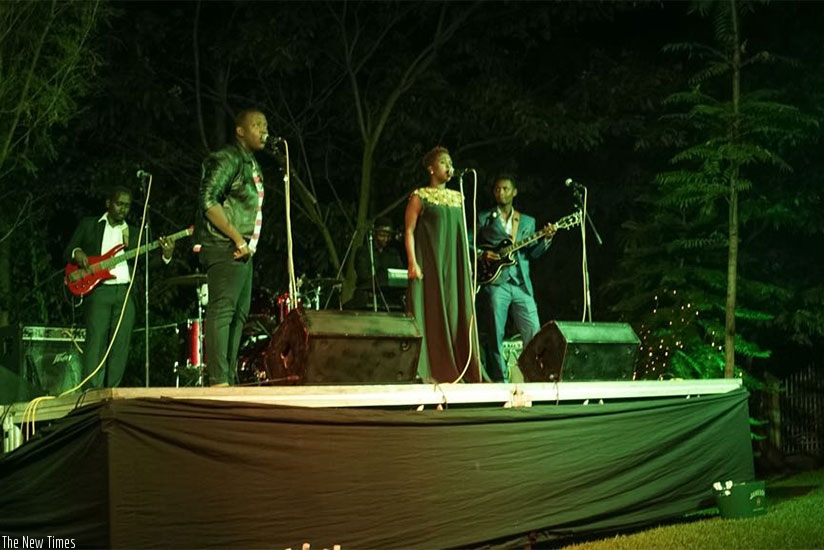 Lillian and the Best Beat Band entertain guests. The show was staged in a lovely outdoor setting.