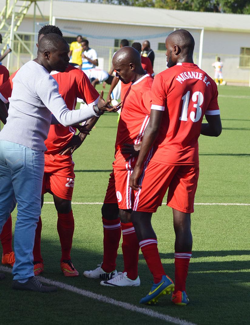 Habimana gives instructions to his players on the touchline during a past game. / Sam Ngendahimana