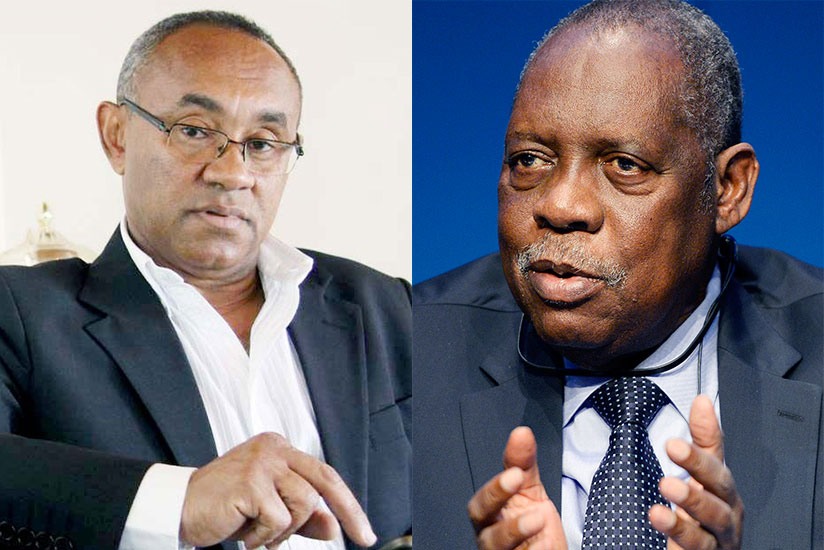 Incumbent CAF President Issa Hayatou (R), who came to power in 1988, faces a genuine challenge from Madagascar FA boss Ahmad Ahmad (L). / Internet photos