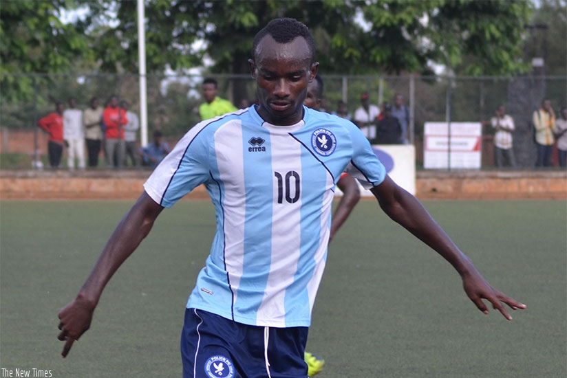 Police FC striker Dany Usengimana, the league top scorer, will be looking to add to his tally of 13 goals. S. Ngendahimana.