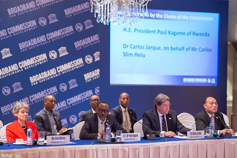 President Kagame chairs the Broadband Commission meeting in Hong Kong, China, yesterday. The President called for continued partnerships in the promotion of information and telecom....