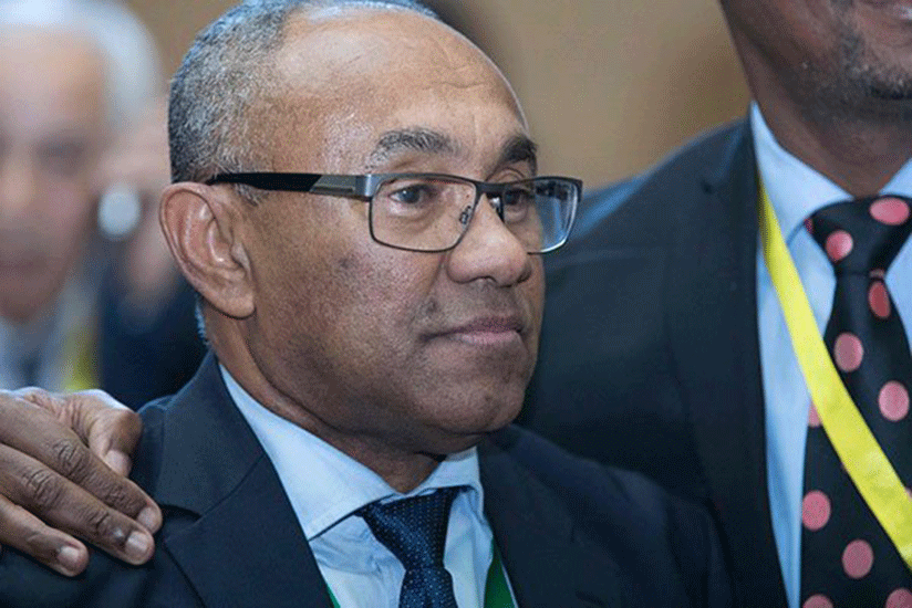Ahmad Ahmad of Madagascar shortly after being elected the new president of the Confederation of African Football (CAF) in Addis Ababa. Net photo.