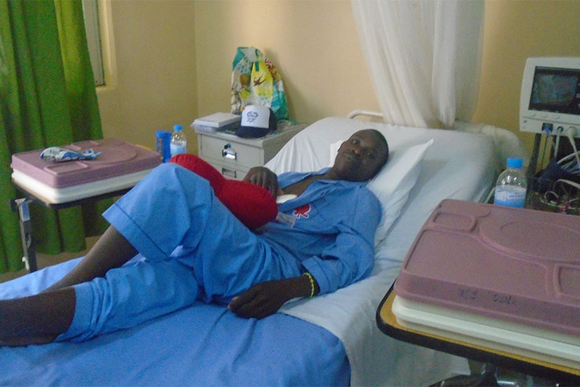 A heart patient after undergoing surgery by medical specialists from Team Heart Foundation at King Faisal Hospital. / Photo by Lydia Atieno