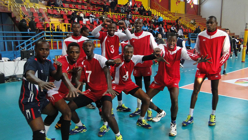 Rwanda's UNIK celebrate after registering their first victory against Espoir VI of DR Congo on Sunday. / Coutesy