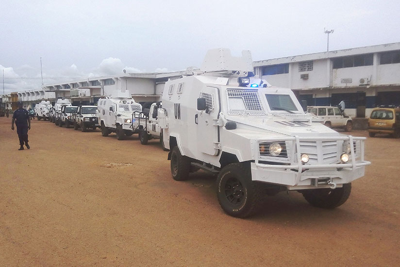Armoured personnel carriers in CAR. / Courtesy