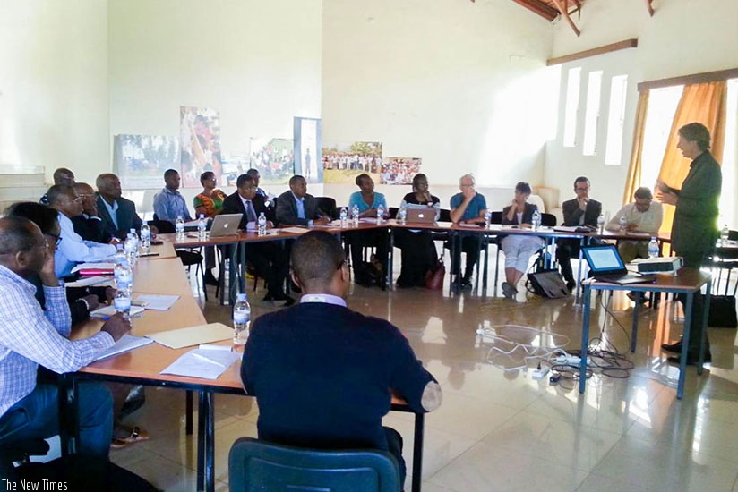 Prof. Schmidt presents a paper comparing the Genocide against Tutsi and the Jewish Holocaust. Nadege Imbabazi.