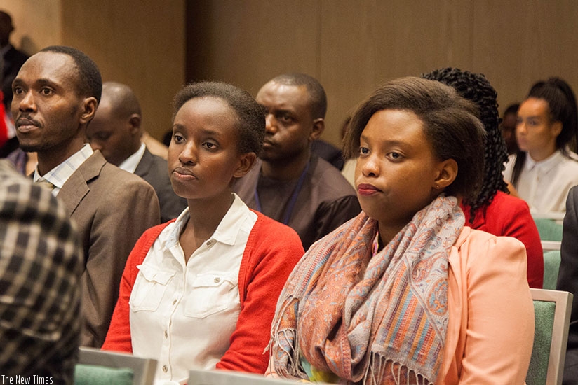 Participants follow proceedings during the report launch in Kigali,Thursday. Nadege Imbabazi.