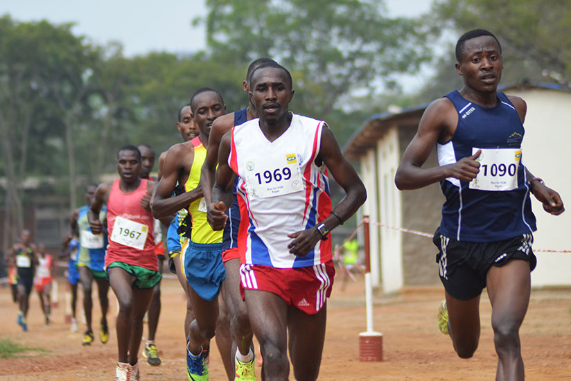 The reigning national cross country champion, James Sugira (right) will lead Team Rwanda in Kampala. / Sam Ngendahimana