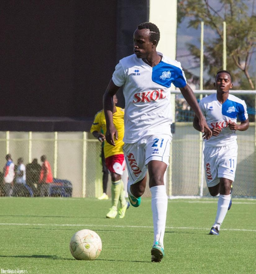 Thierry Manzi netted the lone goal as the blues beat AS Kigali 1-0 in a rescheduled match on Saturday at Stade de Kigali. File.