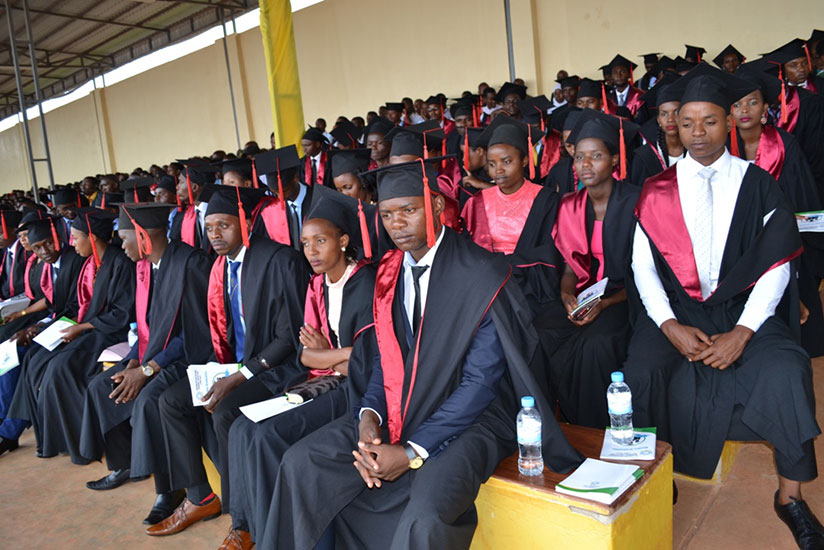Some of the graduates during the ceremony in Ngoma District on Tuesday. / Kelly Rwamapera