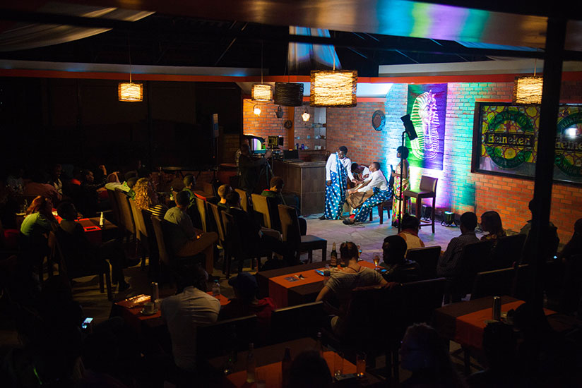 The audience at Spoken Word at Cleopatra Lounge in Kimihurura. / Nadege Imbabazi