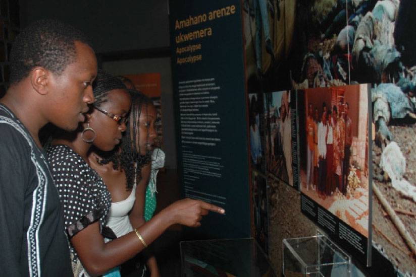 Youths during a par tour of Kigali Genocide Memorial Centre, Gisozi. / File