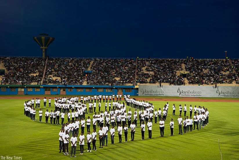 Amahoro National Stadium was at full capacity as Rwandans turned out for a night vigil to honour and remember victims of the 1994 Genocide against the Tutsi, yesterday. Village Urugwiro.