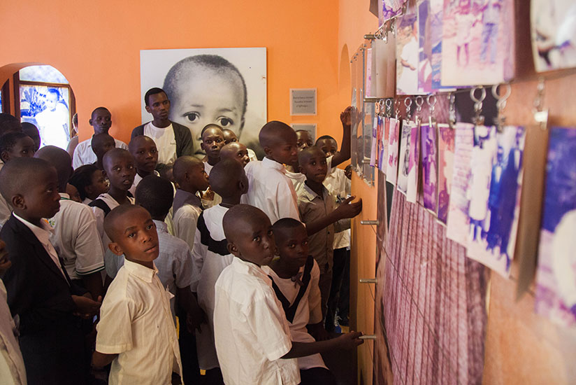 Children affiliated to NFF during the visit to the memorial centre. / Nadege Imbabazi