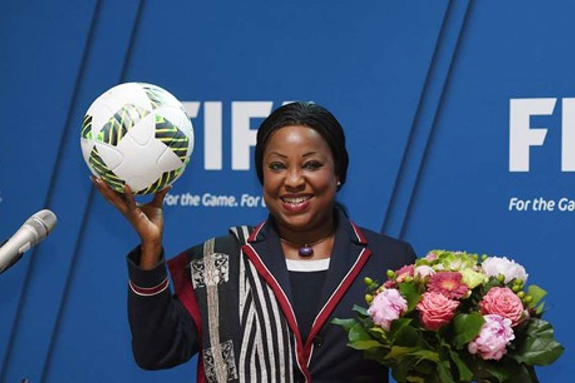 FIFA Secretary General Fatma Samba Diouf Samoura sent the message of solidarity to FERWAFA. / Internet photo