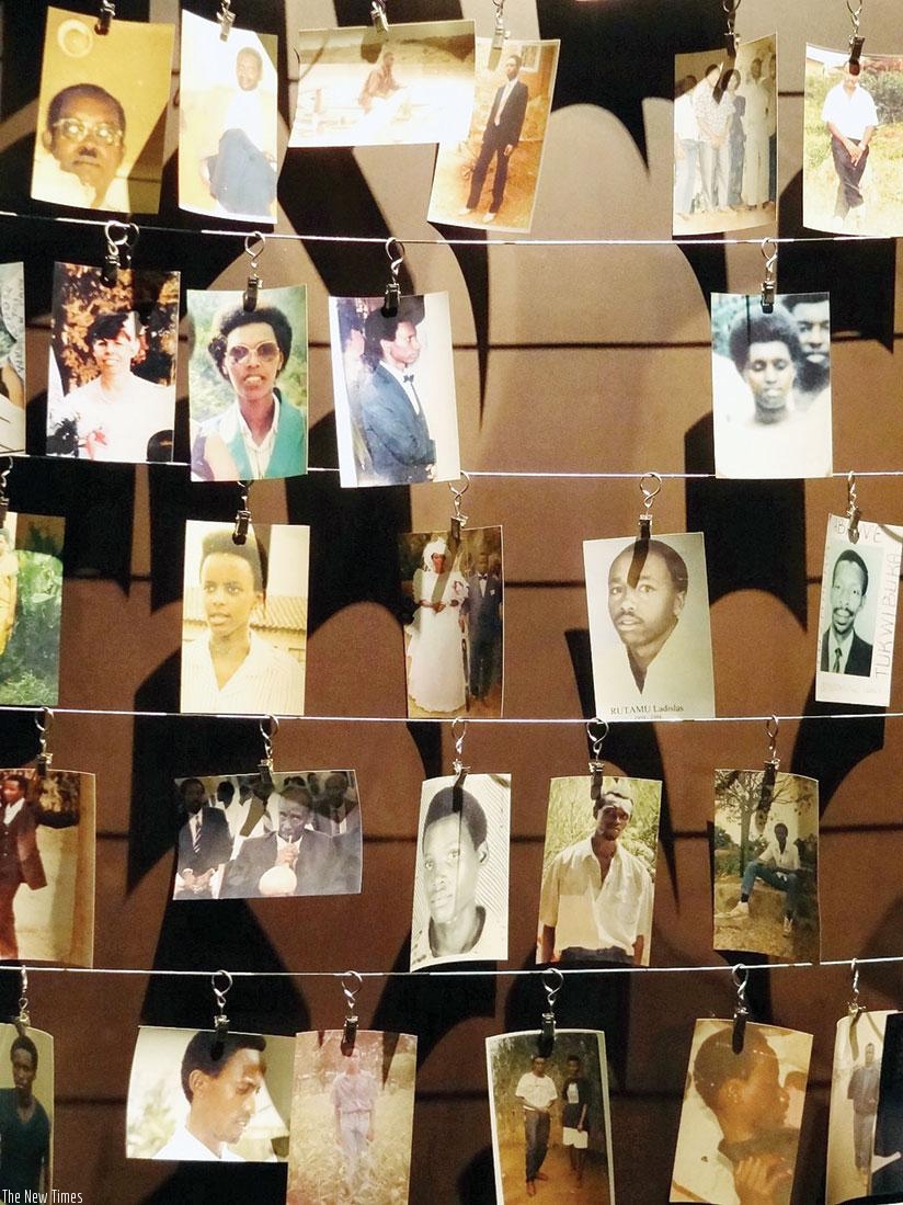 Photos of Genocide victims inside Kigali Genocide memorial. (File)