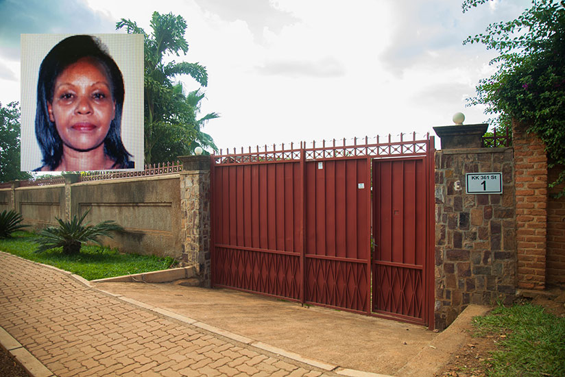 Iribagiza (inset) was killed at her home (pictured) in Kicukiro, yesterday. / Nadege Imbabazi
