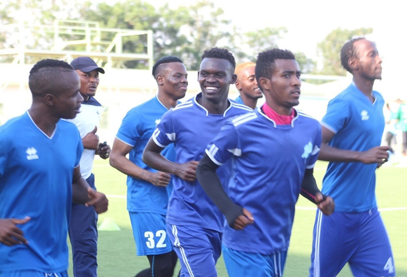 Rayon Sports players are taken through their paces. Rayon are hoping to become the first Rwandan club to play in new-look CAF Champions League group stages.