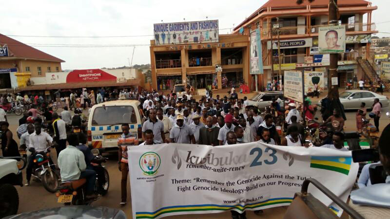 Rwandan students during a Walk to Remember on Saturday in Kampala, Uganda. / Courtesy