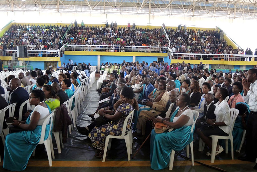 A cross-section of Rwandans during a prayer session in the past. / File