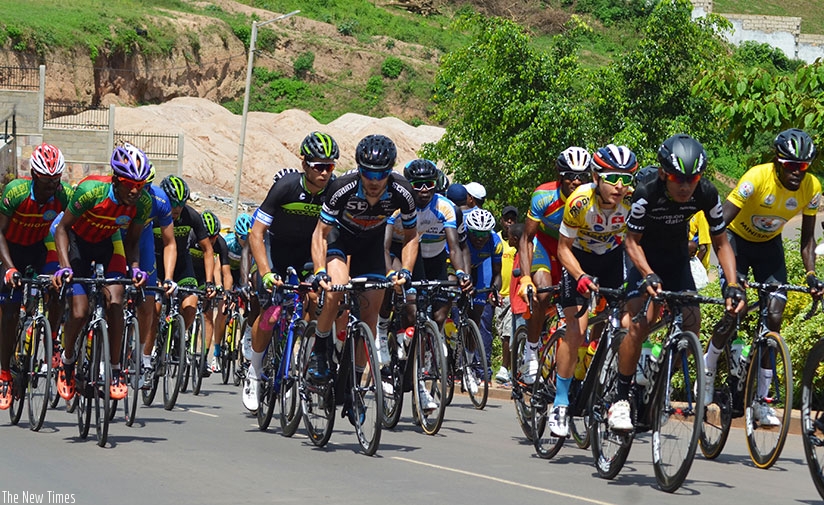 A peloton of riders from different countries during the 2016 Tour du Rwanda. The annual event will become 2.1 UCI Africa Tour from 2019. (Sam Ngendahimana)
