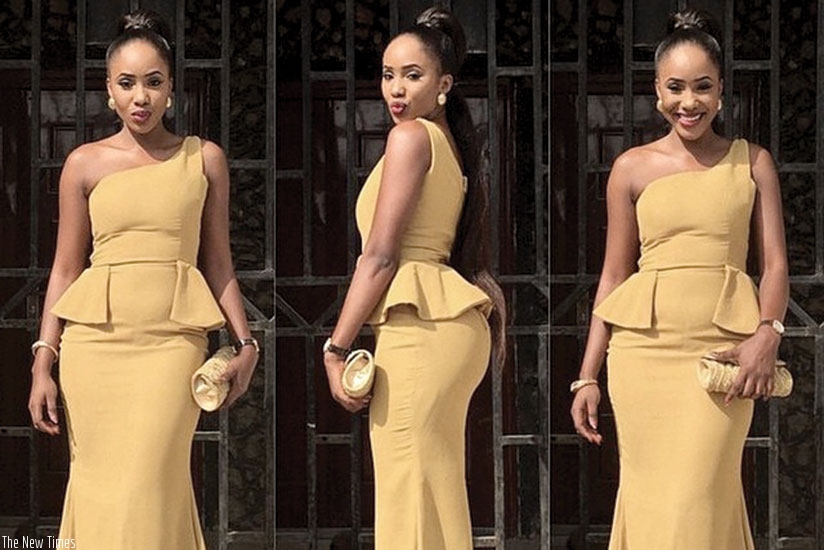 The one shoulder dress is a very elegant outfit. (Net photo)