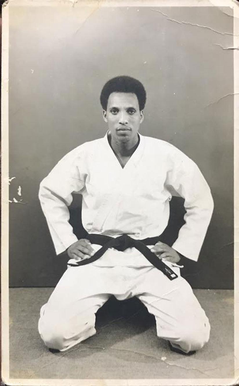 Sayinzoga, seen here during the 1970s as a young karateka. Sayinzoga passed away on Sunday and will laid to rest today. (Courtesy)