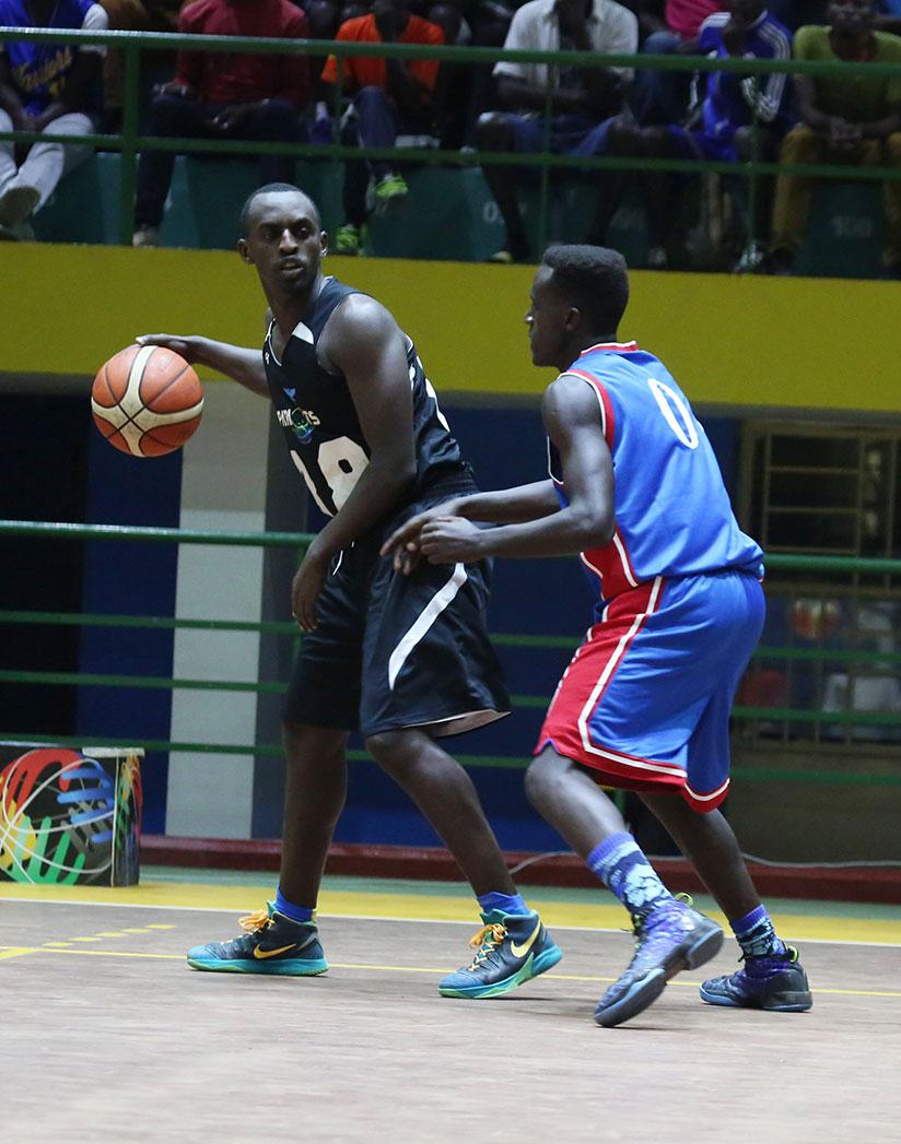 Patriots point guard Aristide Mugabe, left, will lead his team against IPRC-Kigali, who beat them 80-75 in the corresponding fixture. / Sam Ngendahimana