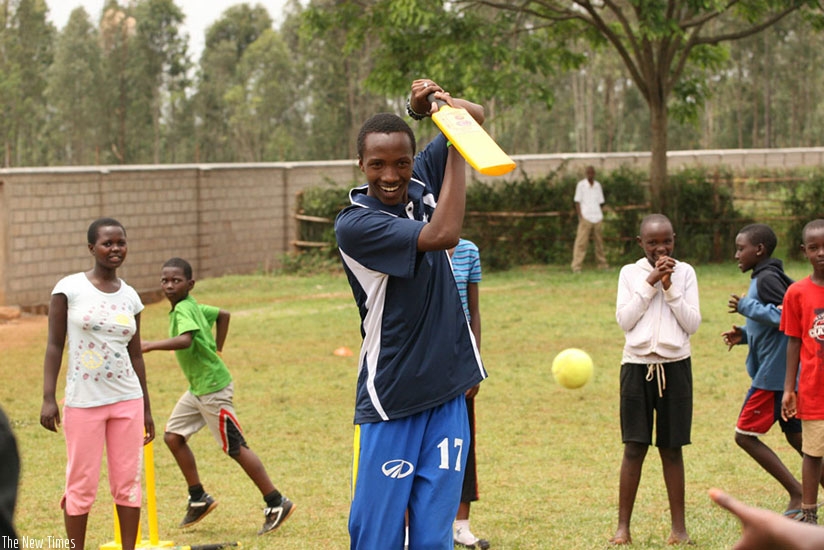 Audifax Byiringiro was introduced to cricket in 2007 aged 14, and had his first CWB experience aged 15, a session at the Kicukiro Oval. Net photo