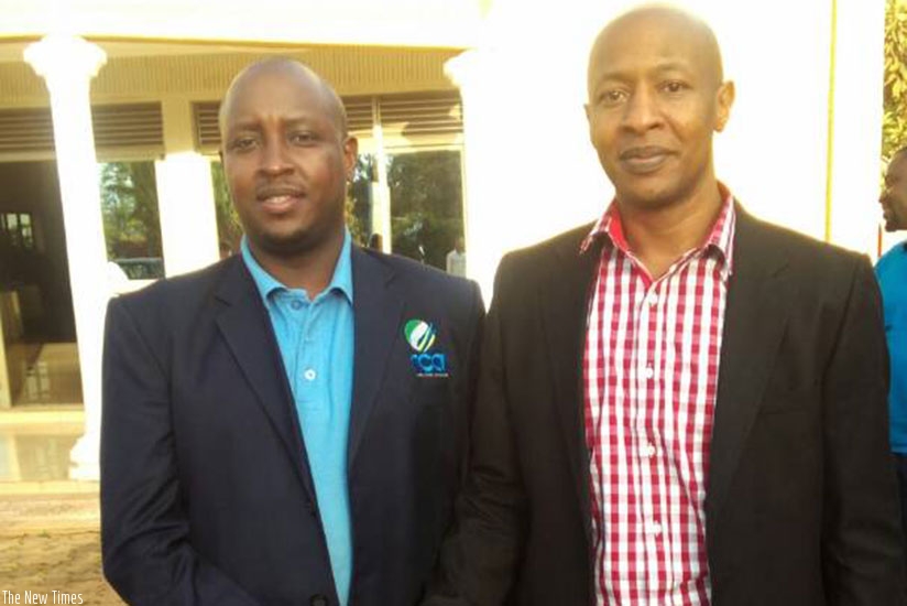 Eddie Balaba (R) has been elected the new president of Rwanda Cricket Association (RCA) to replace Charles Haba (L), who stepped down after 17 years at the helm. P. Kabeera