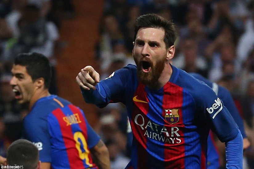 Lionel Messi scored his 500th Barcelona goal with the last kick of the game to snatch a stunning 3-2 win at Real Madrid and put the two teams level on points at the top of La Liga ....