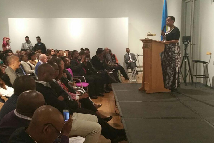 Bedford - HC addressing the audience.