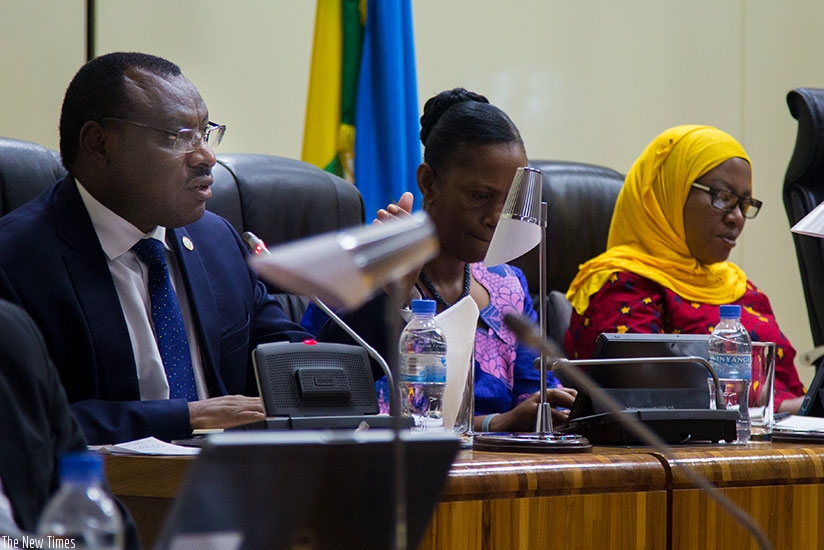 Minister Gatete answers MPsu2019 questions after his presentation yesterday. Faustin Niyigena. 