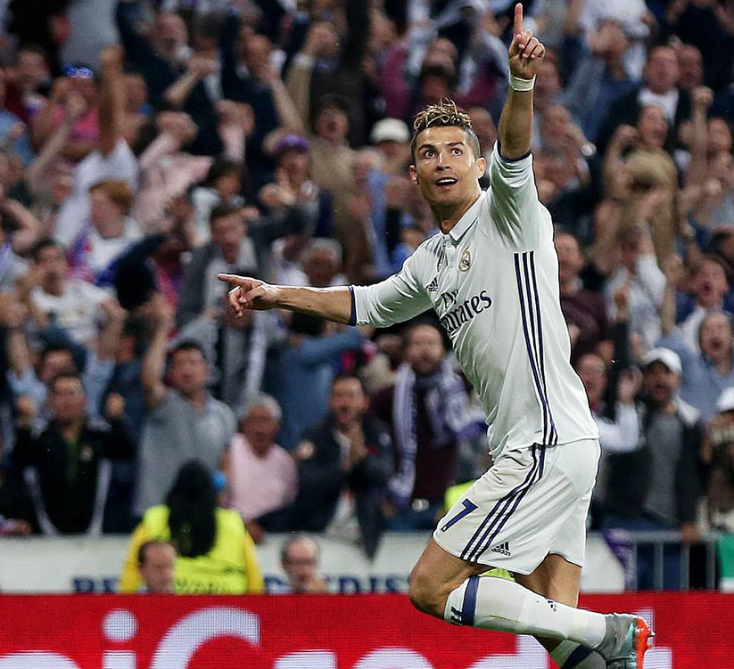 Ronaldo's hat-trick was too much for Atletico, who had no answer to the Real Madrid man's deadly finishing. Net photo