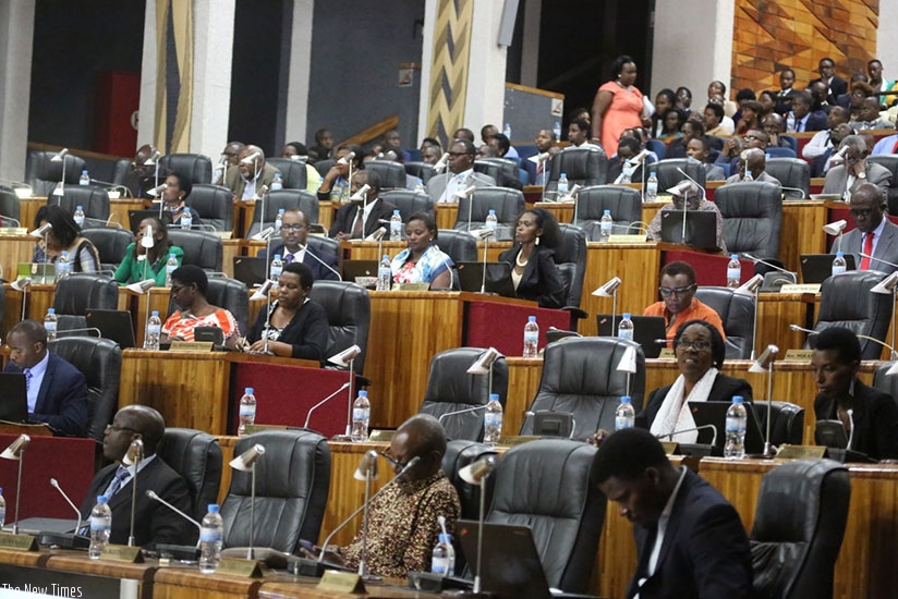 The Auditor General, Obadia Biraro today presented the 2015/2016 report to both houses of parliament. (Courtesy) 