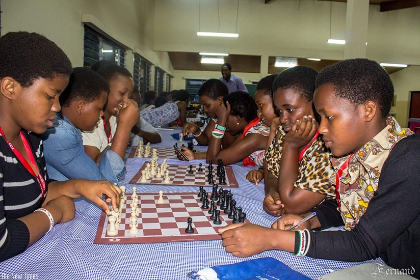 An assortment of equipment distributed that included Chess boards, pieces and clocks. (Courtesy)