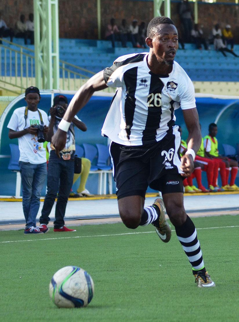 Striker Issa Bigirimana netted the second goal for APR in the 34th minute to take his tally to 6 goals this season. / File