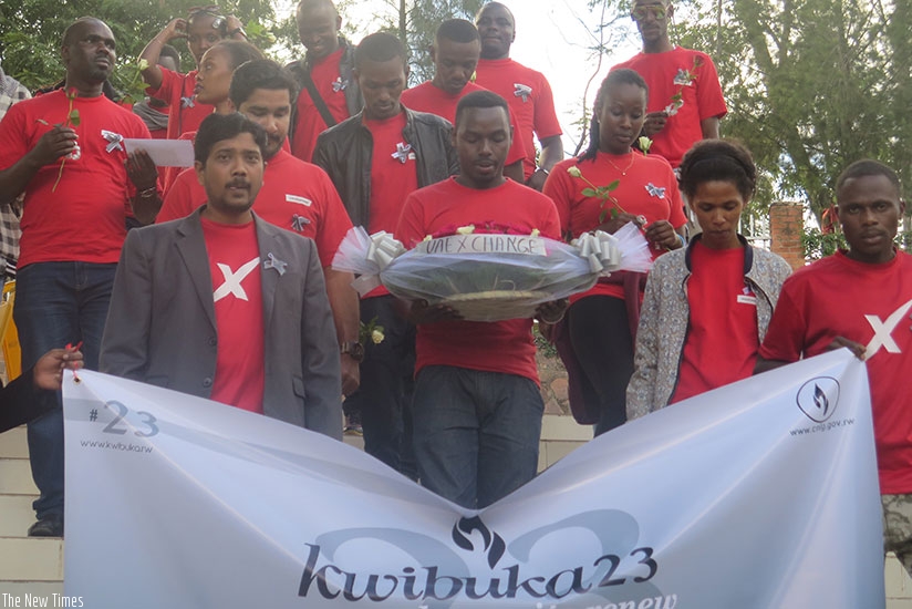 UAE Exchange staff heading to Kigali Genocide Memorial. (Eddie Nsabimana)