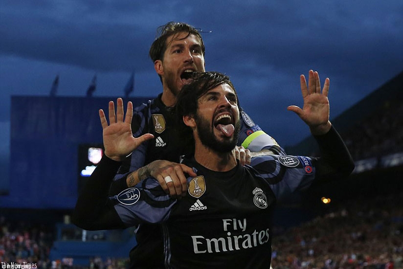 Real Madrid reached the Champions League final after Isco's away goal proved crucial despite the defeat on the night. Net photo