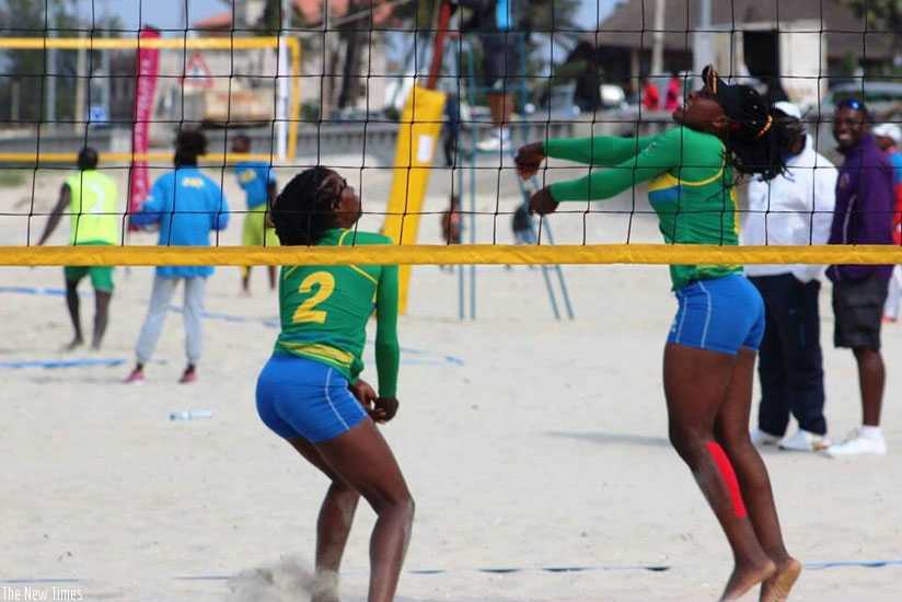 Denyse Mutatsimpundu and Charlotte Nzayisenga  overcame Moroccan to win gold medal at the 2017 CAVB Beach Volleyball Cup in Maputo